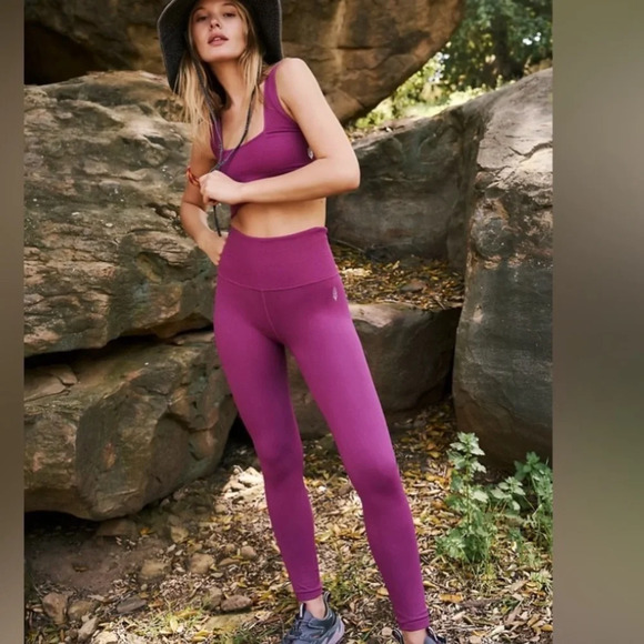 FP Movement by Free People Pants - NWOT! Free People FP Movement Good Karma 7/& Leggings, SZ XS/S, Bright Purple